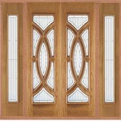External Oak Majestic Double Door & SL Set | Chislehurst Doors