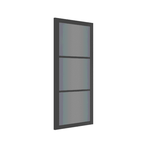 Camden Prefinished Black Industrial Internal Door with Tinted Glass - Image 2
