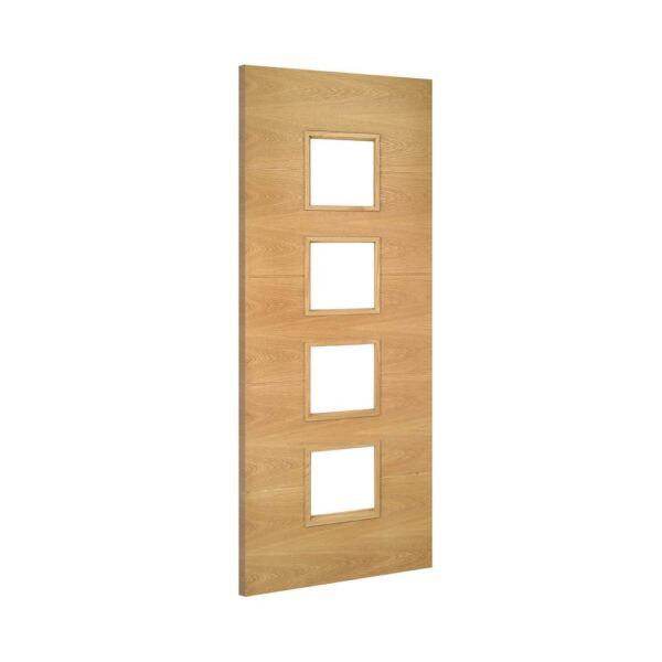 Augusta Prefinished Oak Internal FD30 Fire Door with Glass - Image 2