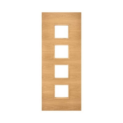 Augusta Prefinished Oak Internal FD30 Fire Door with Glass