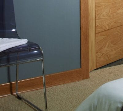 Modern Profiled Oak Door Architrave Set For Internal Oak Door Pairs