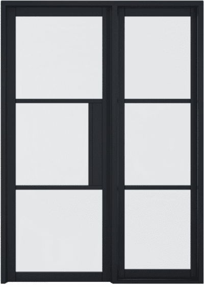 Black Tribeca Sidelight W8 without Lock Block
