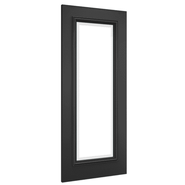 Blenheim Prefinished Black Internal Door with Glass - Image 2