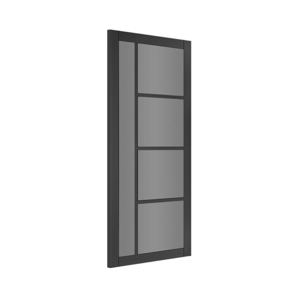 Brixton Prefinished Black Industrial Internal Door with Tinted Glass - Image 2