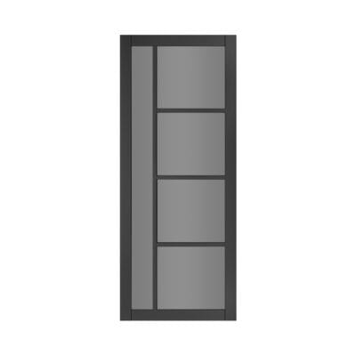 Brixton Prefinished Black Industrial Internal Door with Tinted Glass