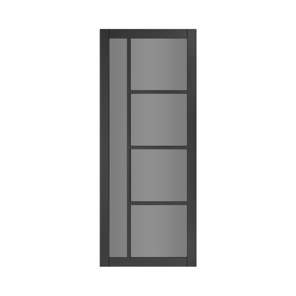 Brixton Prefinished Black Industrial Internal Door with Tinted Glass