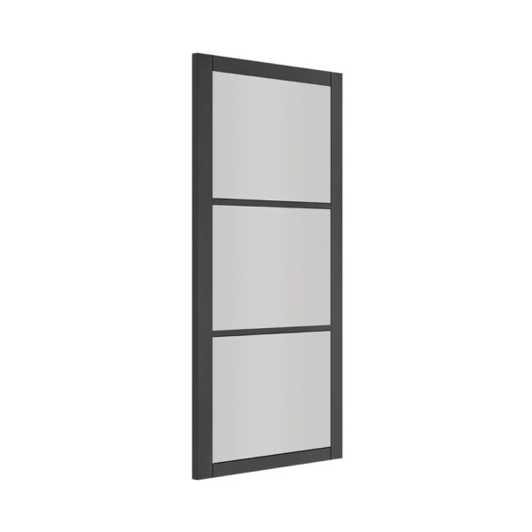 Camden Prefinished Black Industrial Internal Door with Glass - Image 2