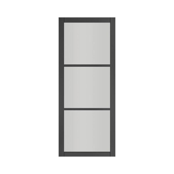 Camden Prefinished Black Industrial Internal Door with Glass