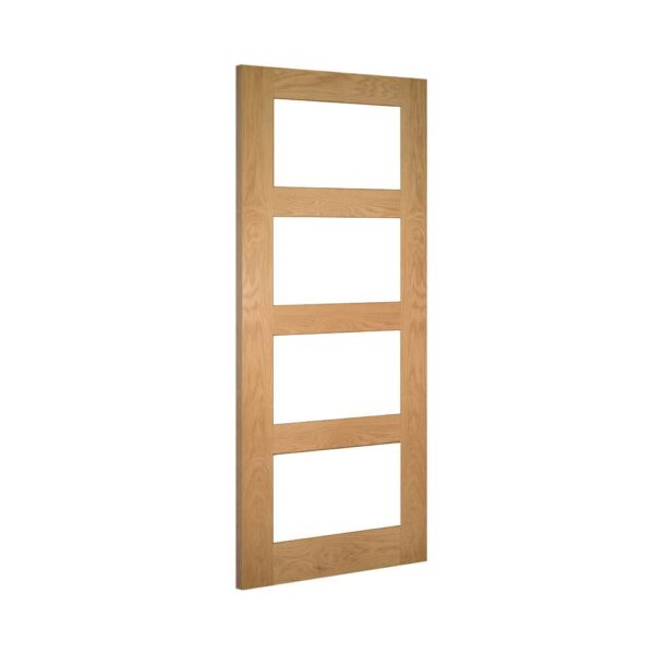 Coventry Unfinished Internal Oak Door with Glass - Image 2