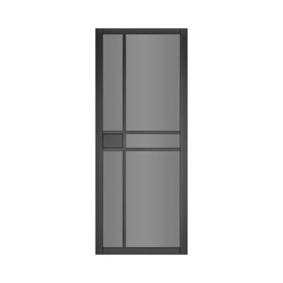 Dalston Prefinished Black Industrial Internal Door with Tinted Glass