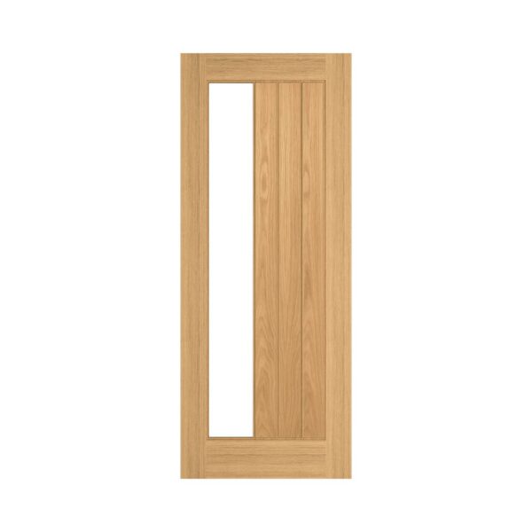 Ely 1SL Prefinished Internal Oak Door with Glass