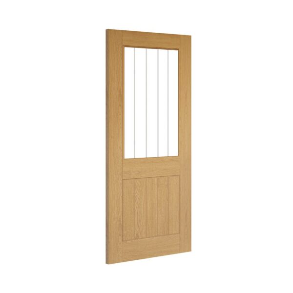 Ely Half Light Unfinished Internal Oak Door with Glass - Image 2