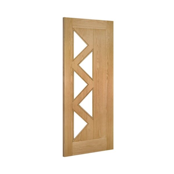 Ely Prefinished Oak 5L Glass Internal Door - Image 3
