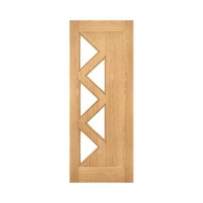 Ely Prefinished Oak 5L Glass Internal Door