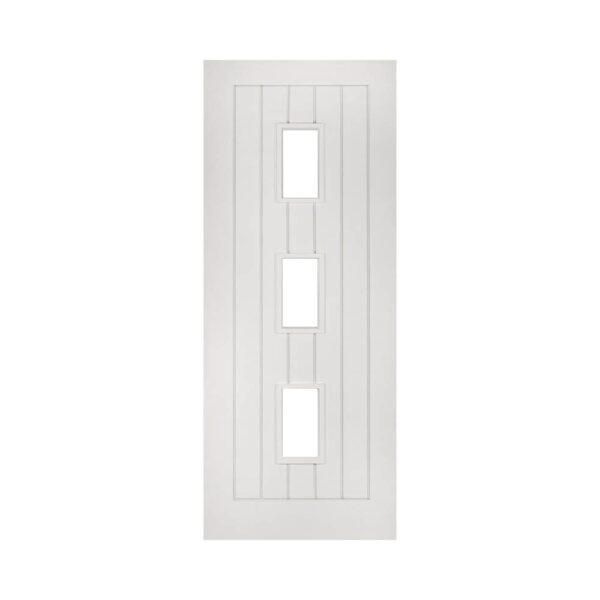 Ely 3L White Internal FD30 Fire Door with Glass