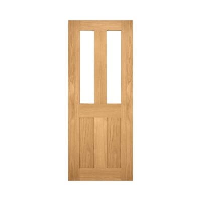 Eton Unfinished Internal Oak Door with Glass