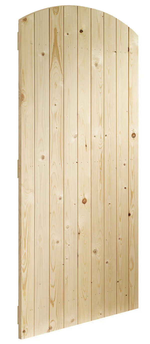 External Pine Ledged & Braced Arched Top Gate - Image 3