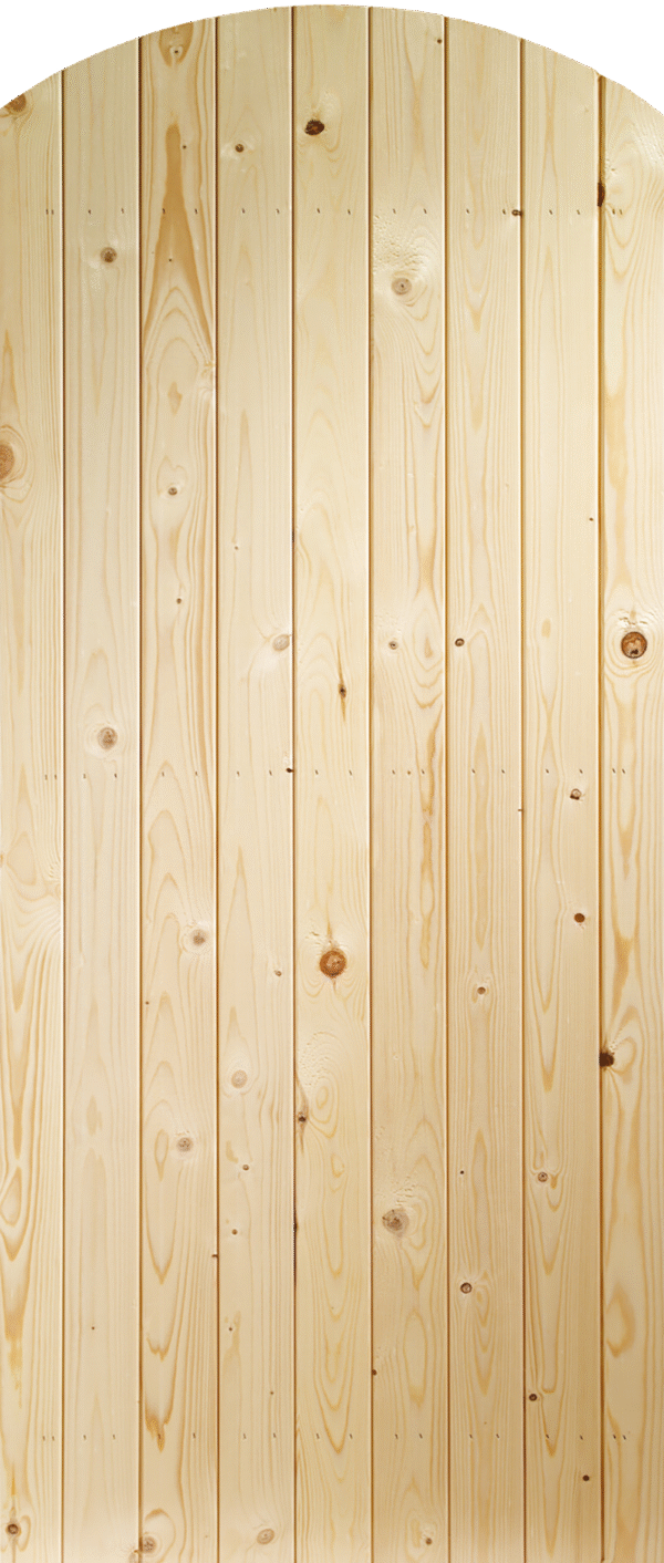 External Pine Ledged & Braced Arched Top Gate - Image 2