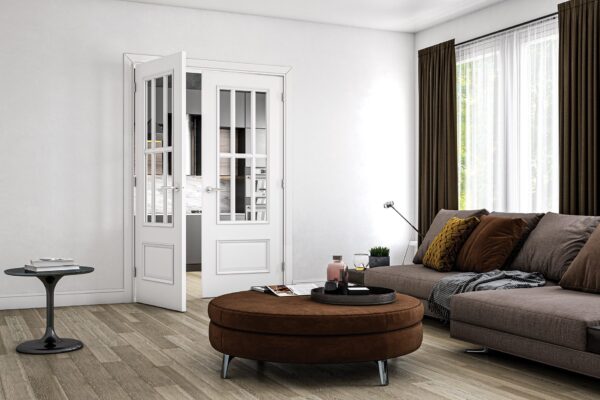 Canterbury White Internal Door with Glass - Image 3