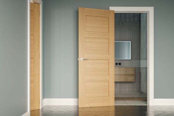 Coventry Prefinished Internal Oak FD30 Fire Door - Image 3