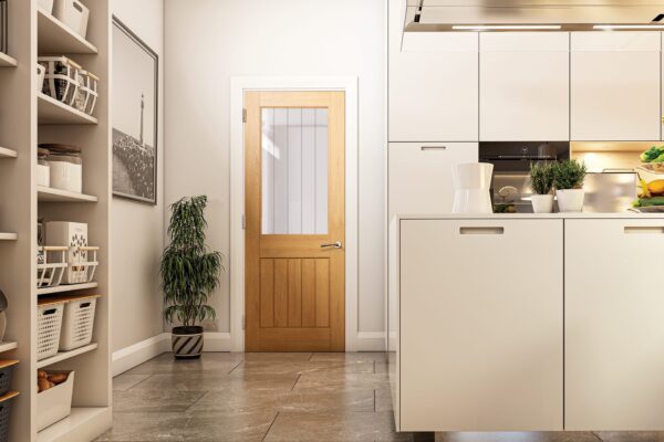 Ely Half Light Prefinished Internal Oak Door with Glass - Image 3