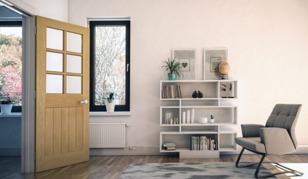 Cadiz Prefinished Internal Oak FD30 Fire Door - Image 3