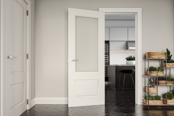 Madison White Internal Door with Glass - Image 3
