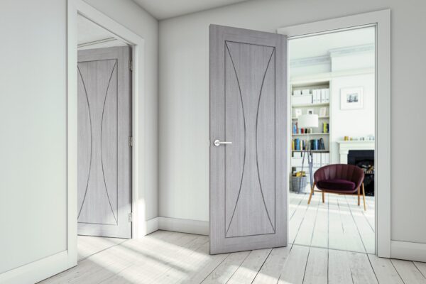 Sorrento Prefinished Light Ash Grey Internal Door - Image 3