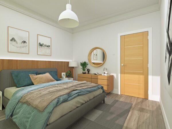 Valencia Prefinished Internal Oak FD30 Fire Door - Image 3