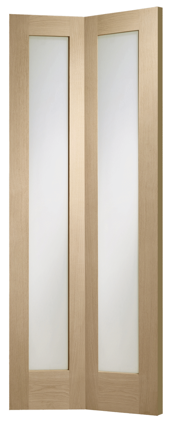 Internal Oak Pattern 10 Bi-Fold with Clear Glass - Image 2