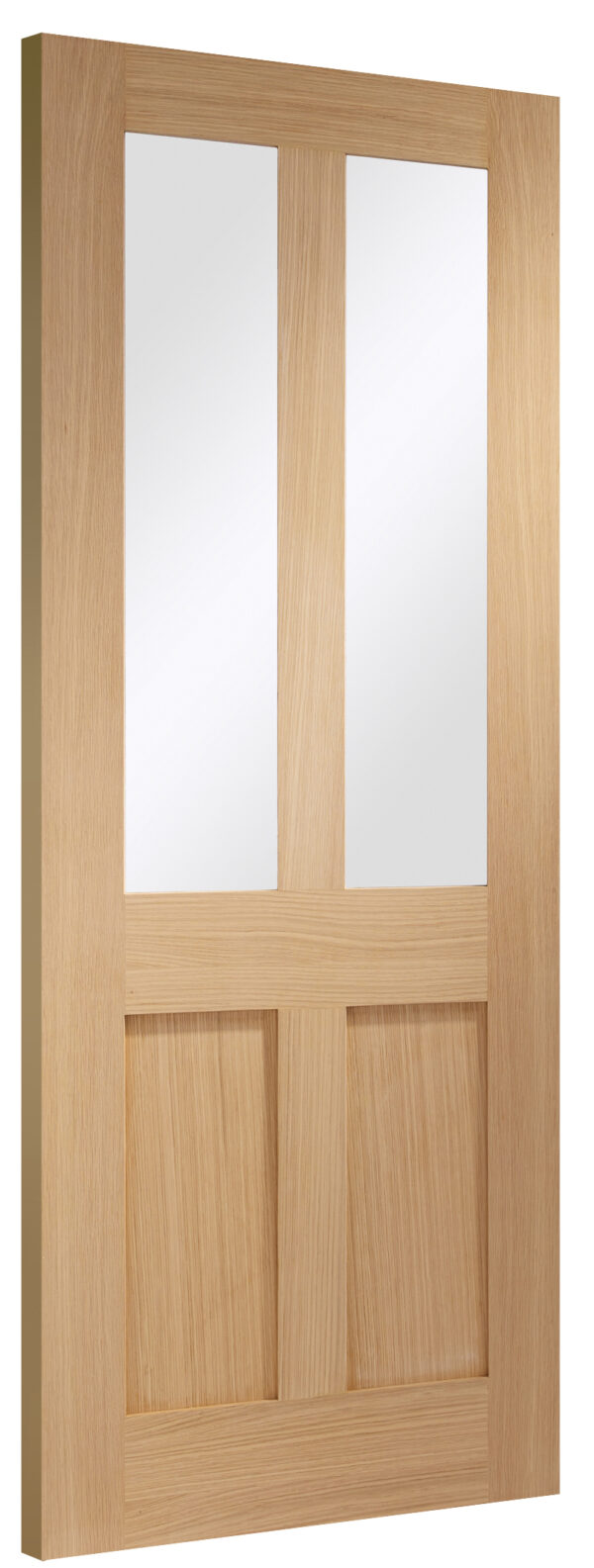 Malton Shaker Internal Oak Door with Clear Glass - Image 3
