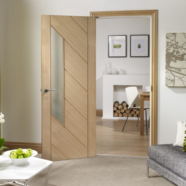 Internal Oak Monza with Obscure Glass - Image 2