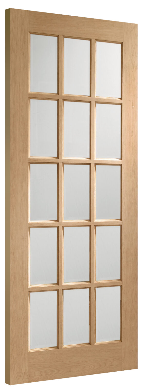 Internal Oak SA77 with Clear Bevelled Glass - Image 3