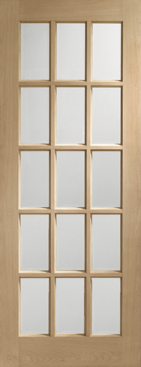 Internal Oak SA77 with Clear Bevelled Glass - Image 2