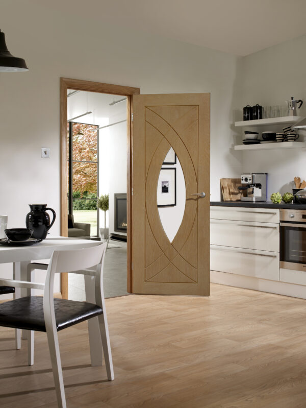 Internal Oak Treviso with Clear Glass