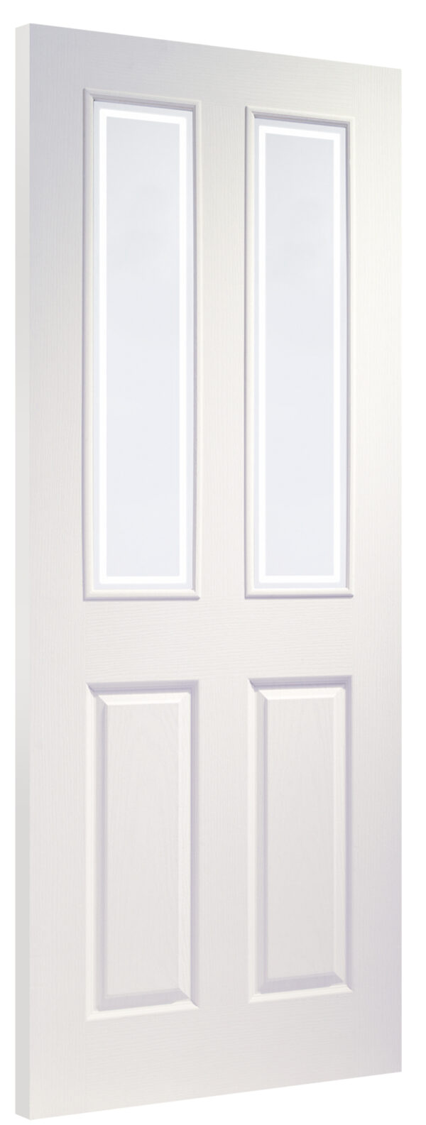 Internal White Moulded Victorian Door with Forbes Glass - Image 3