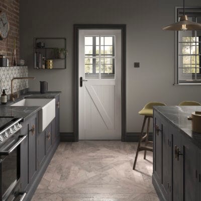 Internal White Primed Cottage with Clear Glass