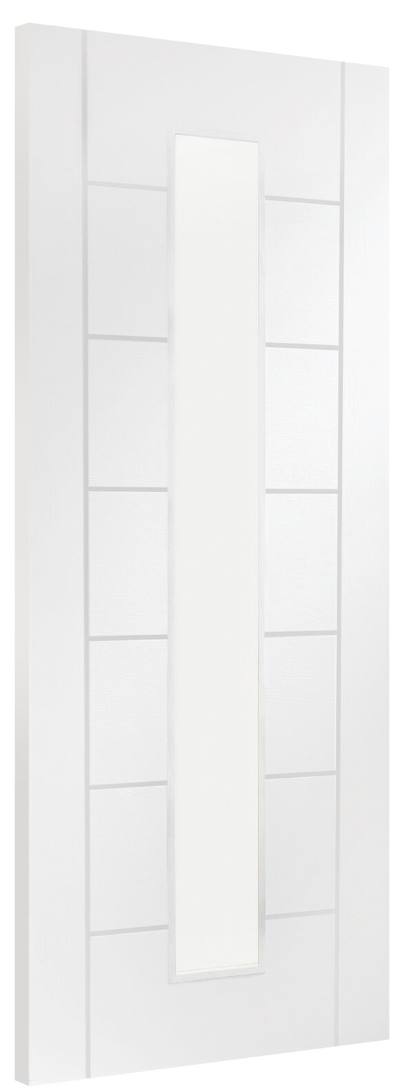 Internal White Primed Palermo 1L with Clear Glass Fire Doorc - Image 3