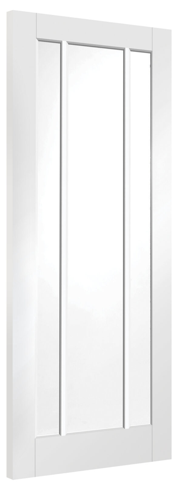 Internal White Primed Worcester Door with Clear Glass Fire Door - Image 4