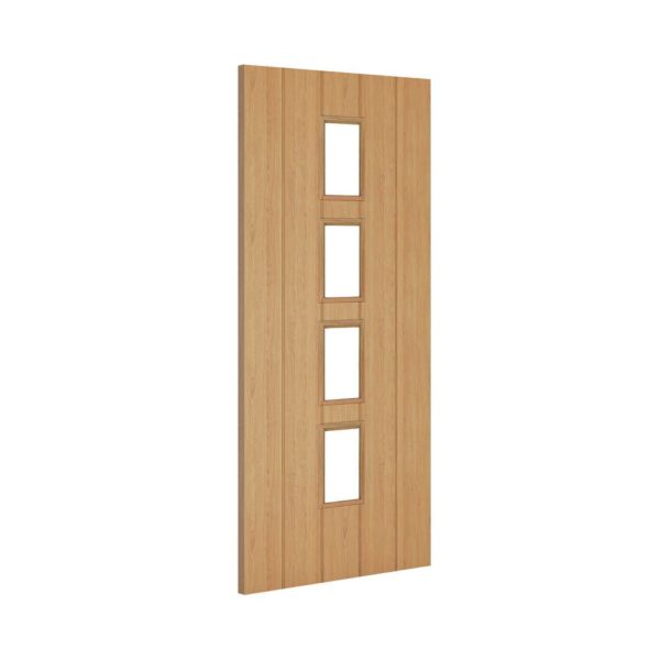Galway Unfinished Oak Internal FD30 Fire Door with Glass - Image 2