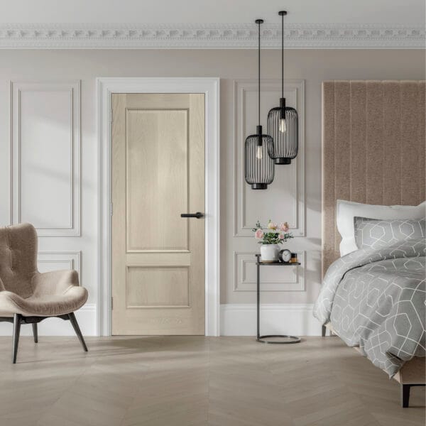 Internal Oak Andria with Raised Mouldings Fire Door - Image 2