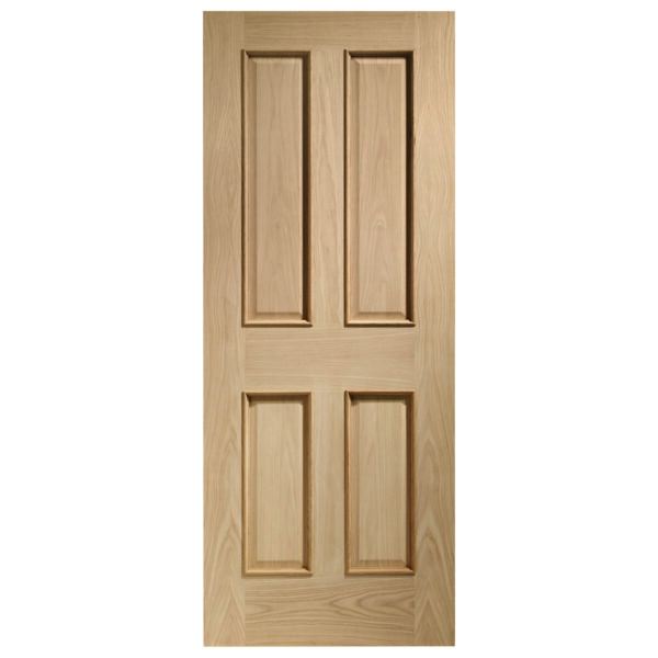 Internal Oak Victorian 4 Panel Door with Raised Mouldings - Image 2