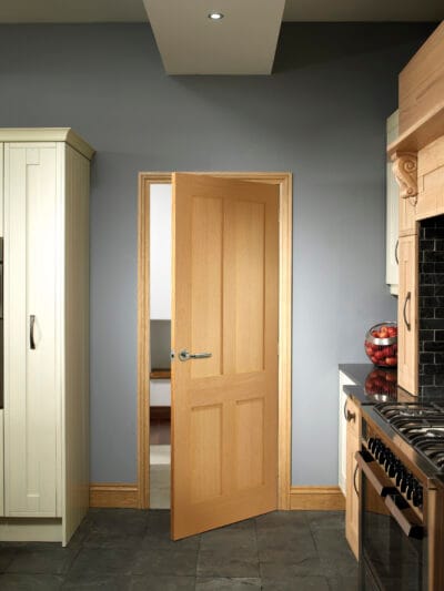 Internal Oak Victorian Shaker 4 Panel Fire Door