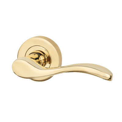 Ironmongery Ariel Polished Brass Tone Handle Hardware Pack