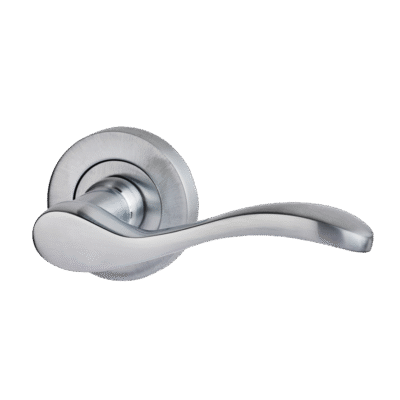 Ironmongery Ariel Satin Chrome Tone Handle Hardware Pack