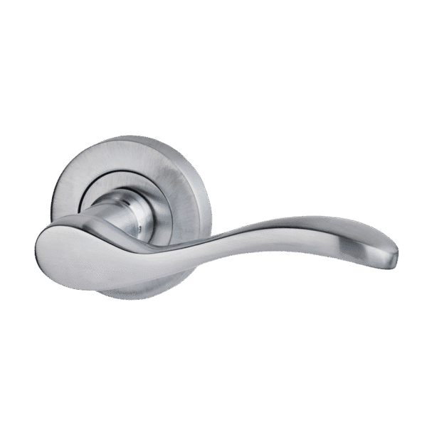 Ironmongery Ariel Satin Chrome Tone Handle Hardware Pack