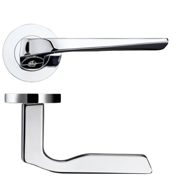 Ironmongery Carina Polished Chrome Tone Privacy Handle Hardware Pack