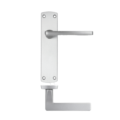 Ironmongery Chester Satin Chrome Tone Privacy Handle Pack