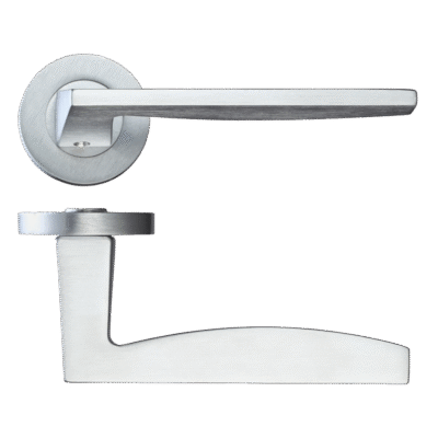 Ironmongery Crux Satin Chrome Tone Handle Hardware Pack