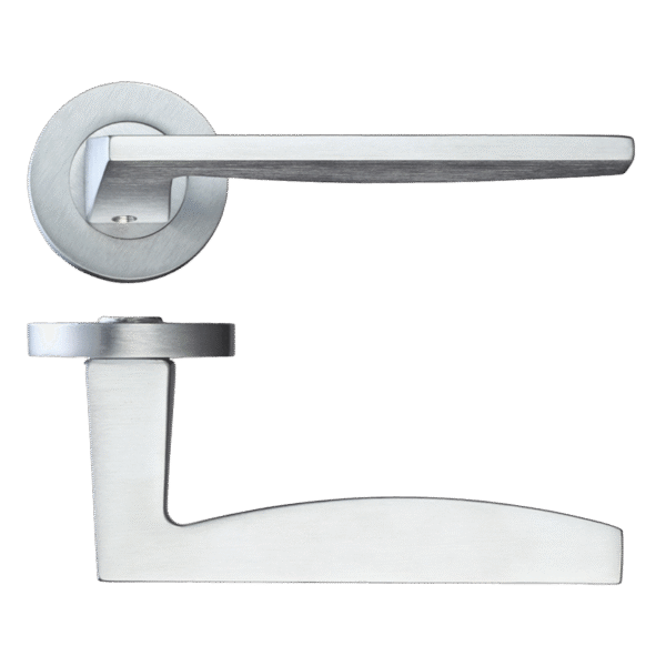 Ironmongery Crux Satin Chrome Tone Handle Hardware Pack
